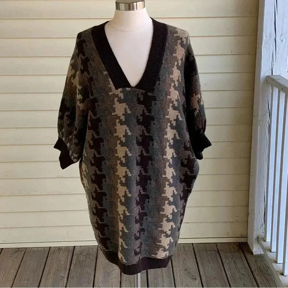 Moda International Victoria’s Secret Small Wool Blend Sweater Dress Camouflage - Picture 1 of 8